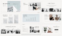 Modern business PowerPoint template collection vector