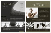 Professional business flyer template, modern design set psd