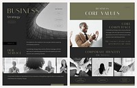 Professional business flyer template, modern design set vector