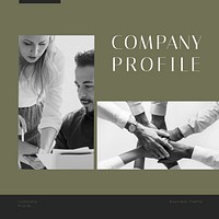 Company profile Instagram post template, business branding vector