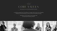 Business values YouTube thumbnail template, professional design vector