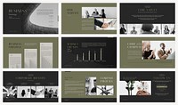 Modern business PowerPoint template collection psd