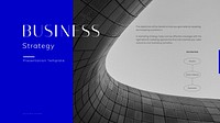 Business strategy YouTube thumbnail template, blue modern design vector