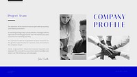 Company profile presentation editable template, business overview vector