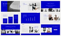 Modern business PowerPoint template collection vector