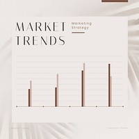 Market trends Instagram post template, marketing strategy vector