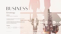 Business strategy presentation editable template, pink aesthetic vector