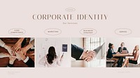 Corporate identity blog banner template, business branding vector