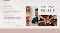 Company profile blog banner template, business overview vector