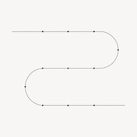Minimal wavy line, simple element graphic vector