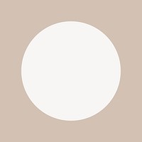 Minimal beige round frame, copy space background vector