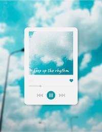 Music player flyer template, entertainment, vector