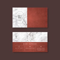 Red white business card vector