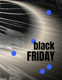 Black Friday flyer editable template, plastic wrap texture psd