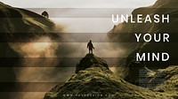 Unleash your mind social banner template vector