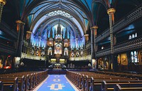 Basilique Notre Dame de Montréal, Canada. Original public domain image from <a href="https://commons.wikimedia.org/wiki/File:Basilique_Notre_Dame_de_Montr%C3%A9al,_Canada.jpg" target="_blank" rel="noopener noreferrer nofollow">Wikimedia Commons</a>