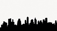 Skyline silhouette white background, NYC