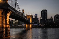 City at night, Cincinnati, United States. Original public domain image from Wikimedia Commons