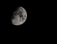 Close up of the moon and its dark spots shot from Knoxville. Original public domain image from <a href="https://commons.wikimedia.org/wiki/File:Moon_over_Knoxville_(Unsplash).jpg" target="_blank" rel="noopener noreferrer nofollow">Wikimedia Commons</a>