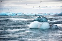 Icebergs at Vatnaj&ouml;kull National Park, Iceland. Original public domain image from Wikimedia Commons