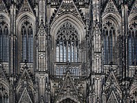 The detailed facade of an old cathedral.. Original public domain image from <a href="https://commons.wikimedia.org/wiki/File:Cathedral_facade_(Unsplash).jpg" target="_blank" rel="noopener noreferrer nofollow">Wikimedia Commons</a>