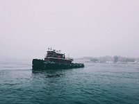 Ferry boat crosses a foggy bay off the coast of New Hampshire. Original public domain image from <a href="https://commons.wikimedia.org/wiki/File:Foggy_Ferry_Ride_(Unsplash).jpg" target="_blank" rel="noopener noreferrer nofollow">Wikimedia Commons</a>