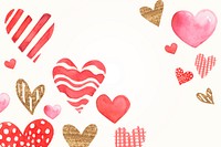 Watercolor heart background valentine&#39;s day edition