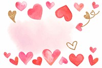 Heart pattern frame valentine&#39;s day illustration