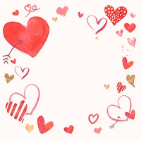 Heart pattern frame valentine&#39;s day illustration<br /> 