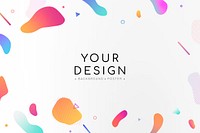 Colorful abstract frame template vector