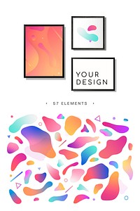 Colorful abstract seamless patterned background vector set