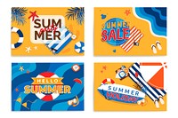 Summer holiday party collection vector