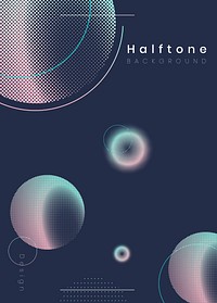Gradient geometric halftone background vector