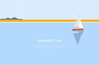 Sailing boat by the seaside vector