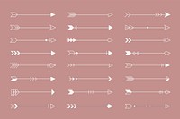 Arrow design element on a pink background vector