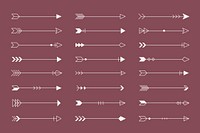 Arrow design element collection vector