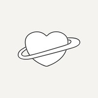 White heart design icon vector