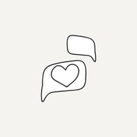 White heart design icon vector