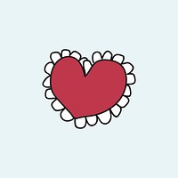 Red heart design icon vector