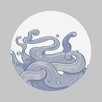 Gray Japanese wave background vector