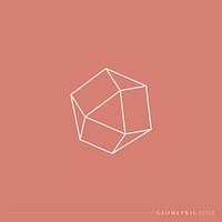 Linear geometric diamond design vector