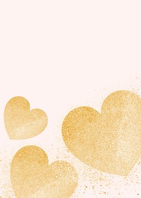 Shimmering valentines golden heart vector