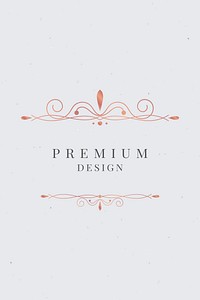 Rose gold premium logo design vector