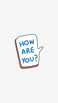 How are you greeting speech bubble vector