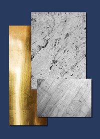 Gray marbled and shiny gold textured background vectors set