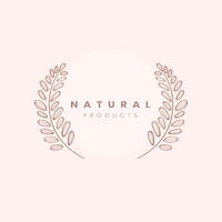 Natural products laurel wreath vector