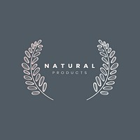 Natural products laurel wreath vector