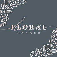 Love floral banner design vector