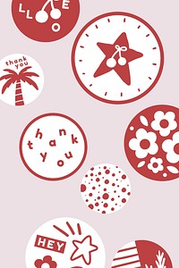 Pink tropical greetings wallpaper vector