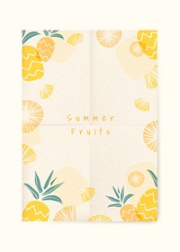 Pineapple patterned background with design space vector